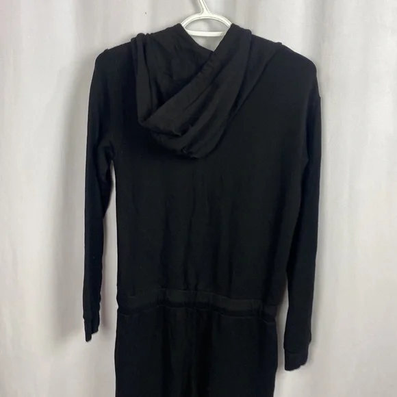 MONROW Revolve Supersoft Fleece Hooded Jumpsuit - Black - Size Small - Picture 12 of 16